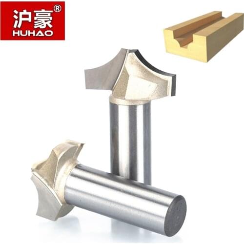 HUHAO 1pc 1/2" 1/4" Shank Router Bits For Wood CNC Engraving Cutter Woodworking Tool Router Carbide Tipped Grooving Tool Fresa