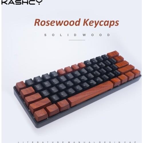 Kashcy wood keycap for mechanical keyboard rosewood solid wooden keycaps spacebar Esc Cherry mx OEM