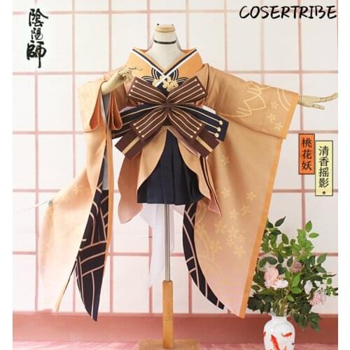 [Customize]Game Onmyoji SR Momo Gorgeous Tao Huayao New Skin Cosplay Costume For Women Halloween Carnival Free shipping New 2019