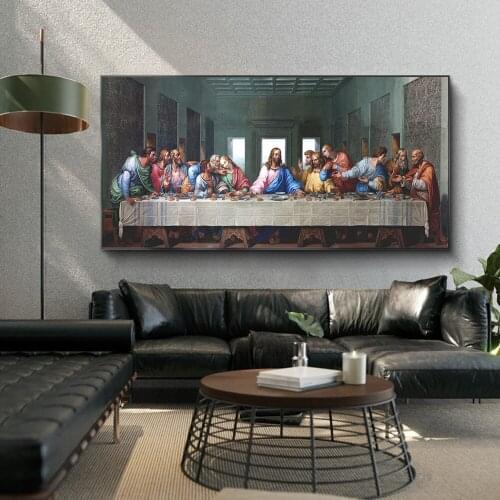 Leonardo da Vinci- Last Supper Canvas Paintings On the Wall Art Posters And Prints Famous Art Jesus Wall Picture Home Decoration
