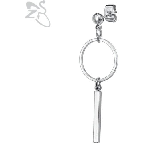 ZS Kpop Fahshion Earrings Trendy Jewelry Korean Popular Earrings Accessories Long Drop Earrings for Women Men Dangle oorbellen