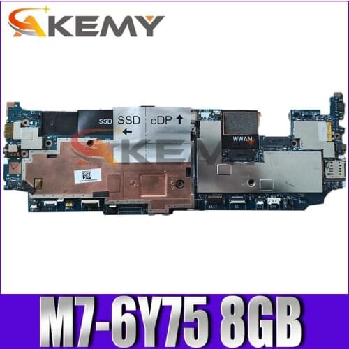 Original Laptop motherboard For DELL Latitude E7370 Core M7-6Y75 8GB SR2EN Mainboard CN-0T73T5 0T73T5 LA-D312P