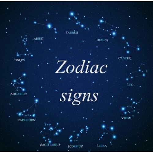 Daisies (12pcs/lot) Pendant Necklace Constellation Star Sign Necklace zodiac signs 12 constellations horoscope For Women Gift