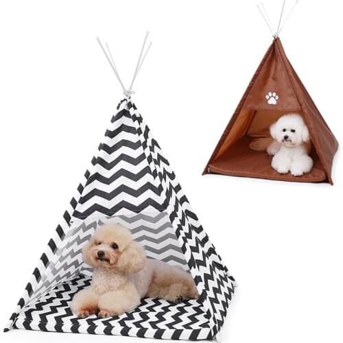 Pet Cat Tent House Outdoors Wind-proof Pet Bed For Cat Dog Portable Dog Tents Kennel for Small Dogs With Cushion Puppy Bed House