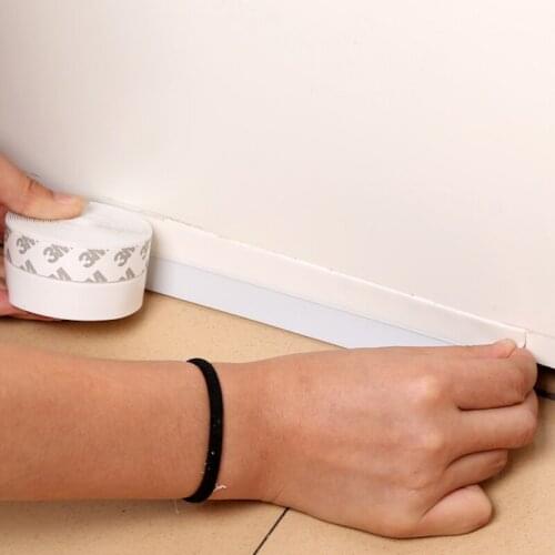 Self Adhesive Weatherstrip Frameless Window Sliding Sash Screen Door Bottom Draft Stopper Seals 25mm / 35mm / 45mm x 5m White