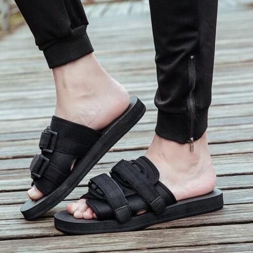 Black Platform Sandals Slippers Male Summer Casual Shoe Man Slippers Outdoor Pool Adult Non-slip Comfortable Chanclas Unisex