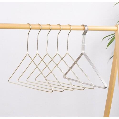 5Pcs/bag Ins Nordic Triangle Hanger Kids Children Hanging Drying Racks Clothing Store Home Storage Gold Sliver Clothes Stand