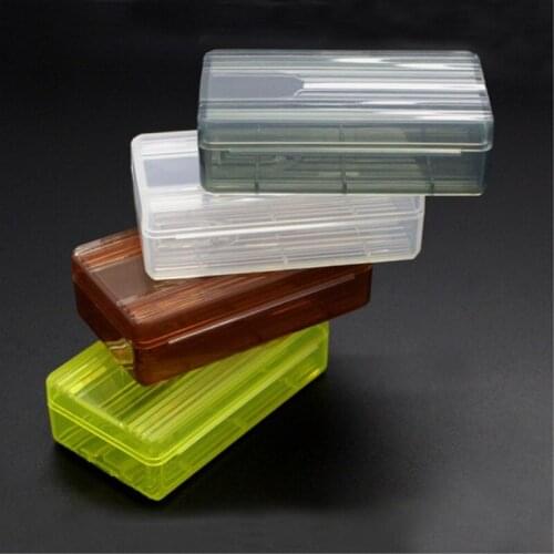 2Pcs 18650 Battery Storage Boxes Case Storage Holder Battery Cover for 2*18650/4*RCR123/4*16340 Battery Box Color Random