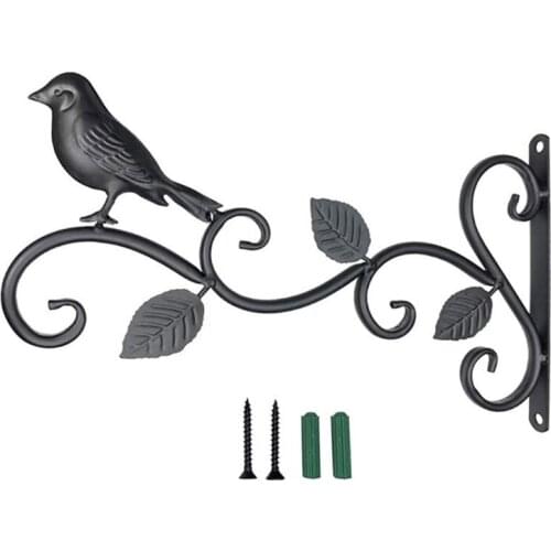 Iron Hanging Bracket Wall Hook Plant Hanger for Bird Feeder Lanterns Wind Chime