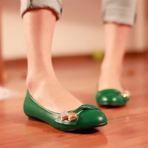 2020 Brand Womens Shoes Ballerina Flats Casual Flat Shoes Women Elegant Slip on Dress Wedding Ballet Ladies Shoes Green Pink