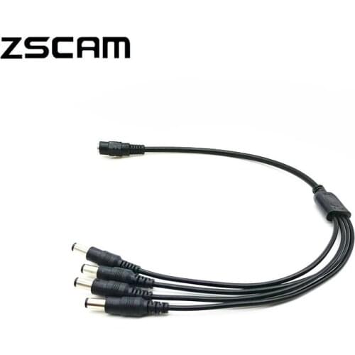 ZSCAM 1-4/1-6 DC Power Splitter Adapter Connector Cable For CCTV Security Camera Power Cable For Surveillance System