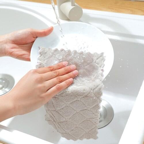 1 pcs Super Absorbent Microfiber kitchen dish Cloth High-efficiency tableware Household Cleaning Towel kichen tools