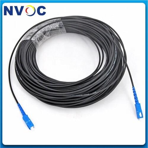 100M 50M FTTH Optical Fiber Single Mode Simplex Single Core GJYXCH SC UPC to SC UPC Drop Cable Patch Cord with 3 Steel Wire