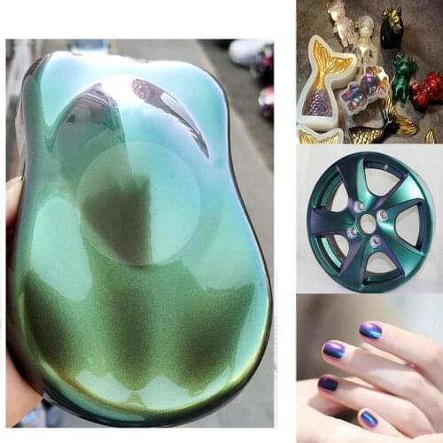10g Color Changing Glitter Powder Chameleon Pigment Furniture Nail Shoes Jewelry DIY Color Bicycle Powder Car Changing