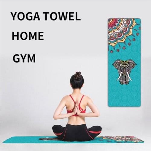 185*63cm Mandola Yoga Towel Diamond Anti-slip Portable Travel Yoga Mat Towel Pilates Cover Fitness Yoga Blanket Workout Supplies