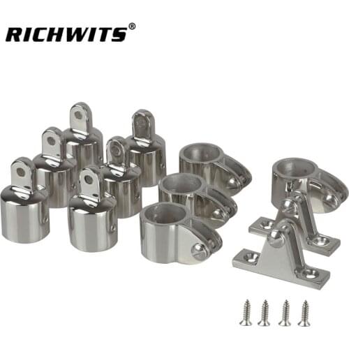 25mm yacht sunshade hardware stainless steel 316 home garden sunshade accessories top nut, jaw slide, marine mount deck hinge