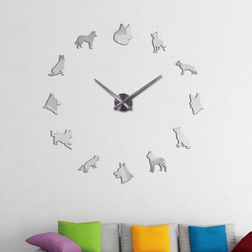 3d diy acrylic mirror wall clock watch clocks home decoration modern needle quartz stickers acrylic stickers living room klok