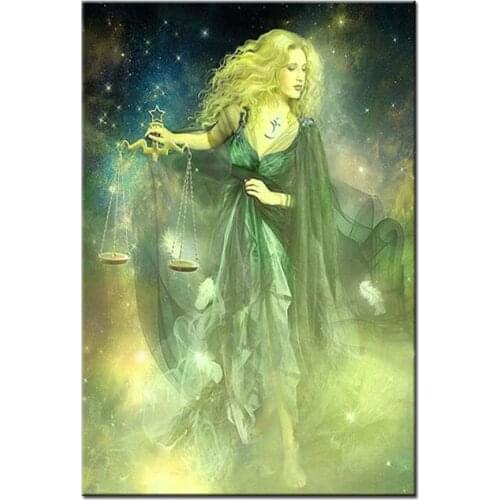 5d diy diamond painting Goddess of Luck Libra full square round diamond stitch cross embroider for 2021 New arrivals gift A862