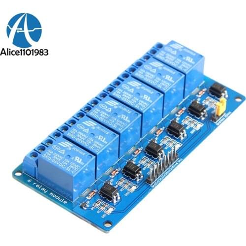 DC 5V 6CH 6 Channel Way Relay Module Expansion Board Module Optocoupler Insulation For Arduino PIC ARM DSP AVR Raspberry Pi