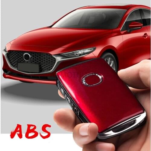For Mazda 3 Axela 2019 2020 2021 Car Zine-alloy Key Case Protection Key Cover Shell Keychain Ring Car Protective Accessories