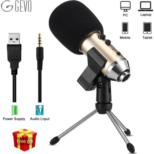 Condenser Microphone For Phone Professional 3.5mm Wired Studio USB Microphone For TikTok Youtube Computer With Mic Wripod Stand