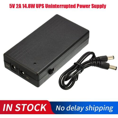Uninterruptible Power Supply 5V 2A 14.8W Multipurpose Mini UPS Battery Backup Security Standby Power Supply Camera Router For