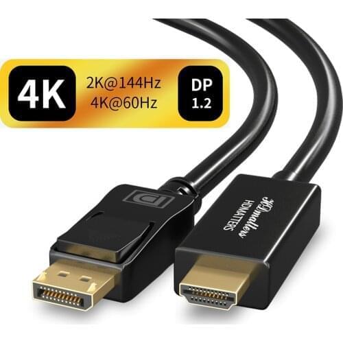 Displayport DP to HDMI 2.0 cable 4K converter adapter cable 1.8M 1M for HP Dell Asus Lenovo PC laptop to HDTV HDMI
