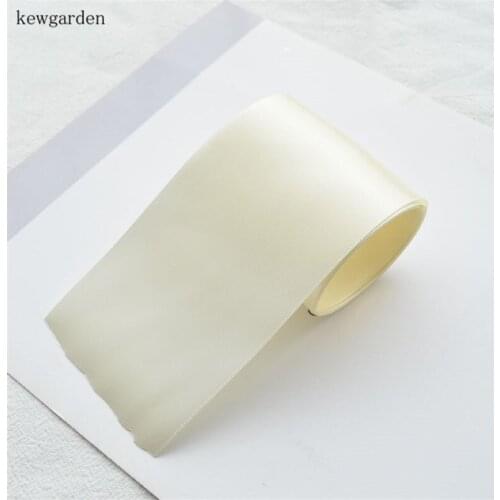Kewgarden Gift Packing Riband Webbing Polyester Satin Ribbons 60mm 6cm Handmade Tape DIY Hair Bow Accessories 10 Meters