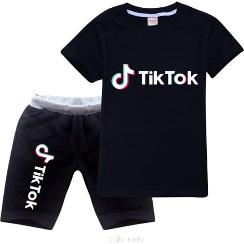 Tik Tok Kids Clothing Set Tik Tok TShirt Cotton Casual Boys Outfit Sets Baby Girls Clothes Suits Sports T Shirt + Pants Summer
