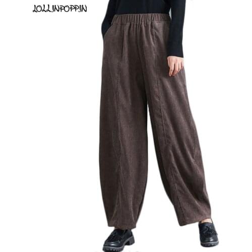LOLLINPOPPIN Women's Corduroy Trousers