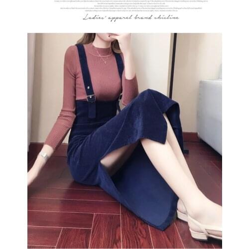 MLCRIYG New Arrival Two Piece Set Women Sex Corduroy Strap Nightclub Dress Femae Suits Party Mini Dresses Vestidos