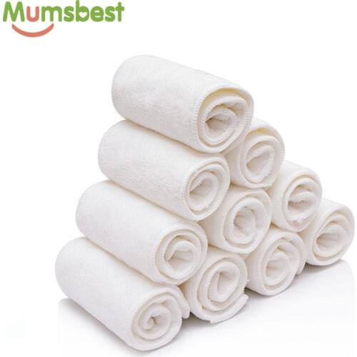 Mumsbest 3-layer Microfiber Insert Breathable Absorbent Nappy Liners Reusable Baby Insert for Cloth Diaper
