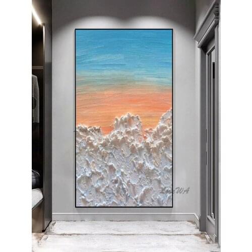 Simple Color Abstract Painting New Arrival Modern Home Decoration Wall Art Painting Frameless Picture Canvas For Living Room