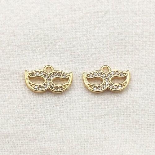 New Arrival! 13x8mm 30pcs 18kgp gold color Copper Cubic Zirconia Charm for Handmade Necklace Earring DIY Parts Jewelry Findings