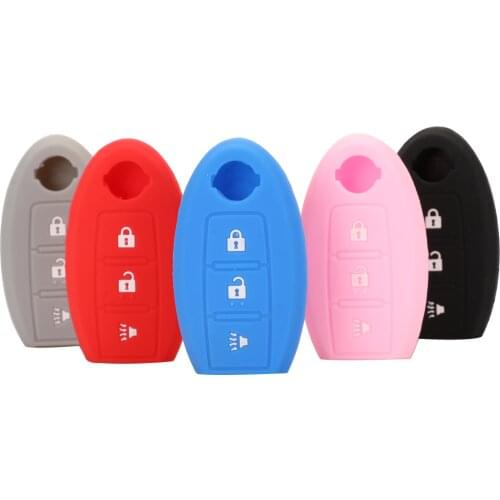 New Remote Silicone Car Key Case Cover Protector For Nissan Maxima Altima Teana Tiida Sylphy Sunny X-Trail 3 Buttons Smart