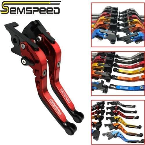 Semspeed with Logo Extendable Extend Fold Brake Clutch Lever for Kawasaki ZX1400 ZX14R ZZR1400 2006-2017 GTR1400 CONCOURS 07-19