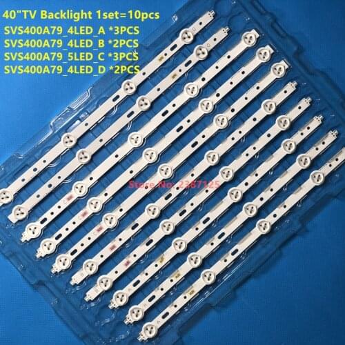 100% New 1Set=10pcs 40D1333B 40L1333B 40PFL3208T LTA400HM23 LED backlight bar SVS400A79 4LED A B D 5LED C type SVS400A73