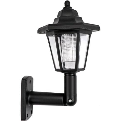 LED Solar Powered Wsll Lanterns hexagonal decoration Patio Light Garden Sun Door Outdoor Auto-sensing Lamp Lights Wall E9P9