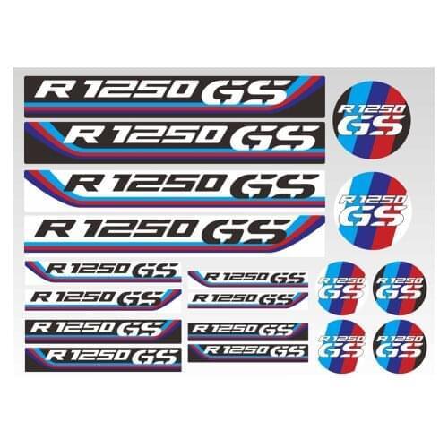 For BMW R1250GS Motorcycle Body Sticker Reflective Waterproof Helmet Fuel Tank Tail Box Logo Decal Kit R1250 GS Sign