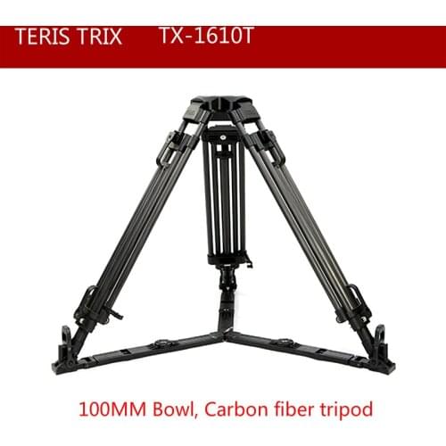 Teris TX-1610T 100mm Bowl Carbon Fiber Video Camera Tripod for TILTA Rig Red Scarlet Epic FS700