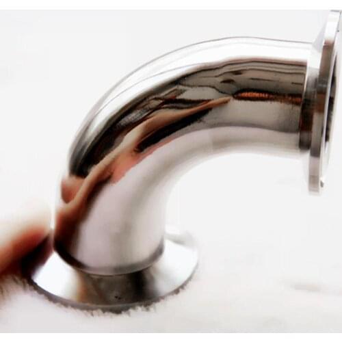 1.5" Tri Clamp x 19mm 3/4" Pipe OD SUS 316L Stainless Steel 90 Degree Elbow Sanitary Fitting Home Brew Beer Wine