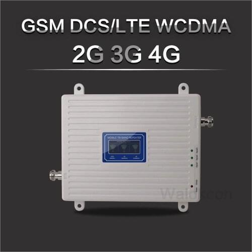 White 900/1800/2100 Cellular Amplifier 2G GSM 3G WCDMA 4G DCS 900 1800 2100 MHz Signal Repeater 4G LTE Booster With LCD Display