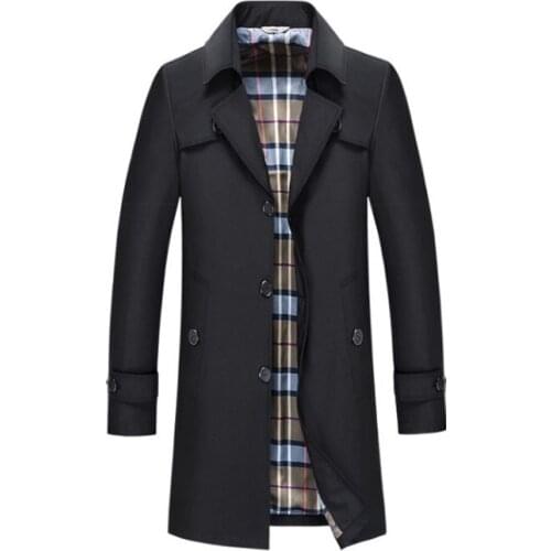 Spring autumn windbreaker mens business casual long trench coat Men Long Coat Windproof Slim Trench Coat Men DROPSHIPPING