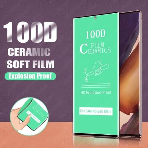 Full Cover HD Ceramic Screen Protection for Samsung Galaxy Note 8 9 10 20 Plus Ultra S8 S9 S10 S20 S21 Plus Ultra Film