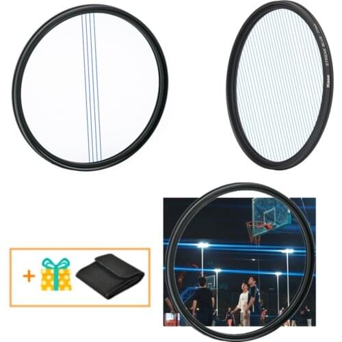 Glass Streak Blue Lens Filter Protector Cinematic Flares Ray Light 67 72 77 82mm