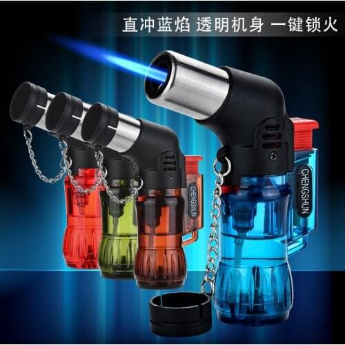 Cigarette Lighter Igniter Cigars Blower Gun Moxibustion Point Incense Barbecue Welding Holder Straight Gas Lighters