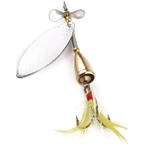 1PCS 10cm 13g Metal Fishing Lure Sequins Spinner Spoon Baits Feather Fishhook Tackle Swim bait Artificial Fishing Tackle