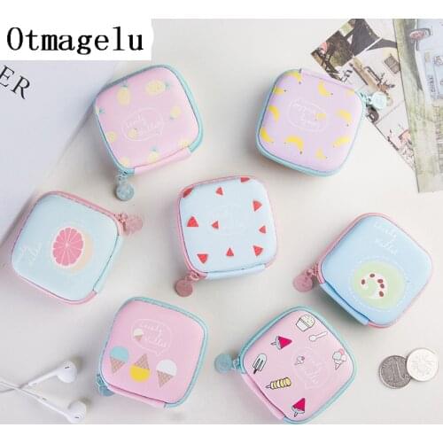 1PCS Cute Fruit Earphone Case Storage Bag Carrying Hard Box Headphone Stand For Earbuds Memory Card Money Box travel Organizer