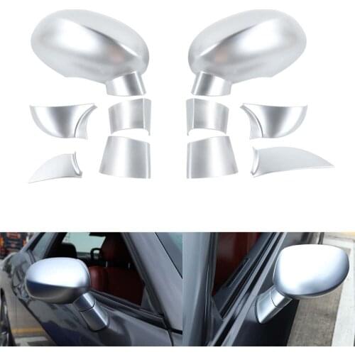 10pcs/set Car Rear View Mirror Cover Trim Styling Molding For Dodge Challenger 2009 Up Exterior Car Accessories