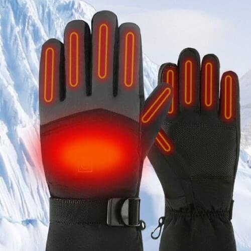 100% Brand New Electric 5000mAh Battery Powered Touch Screen Heated Gloves Outdoor Warm Gloves Rainproof And Cozy